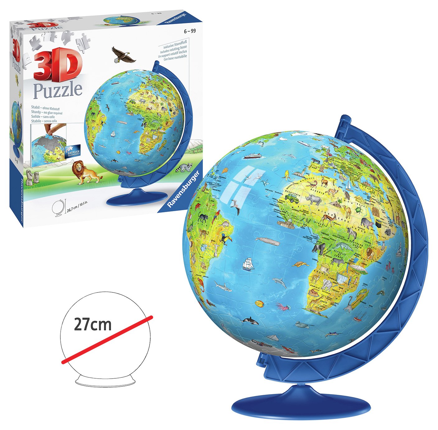 Children's World Map 180 Piece 3D Globe Review