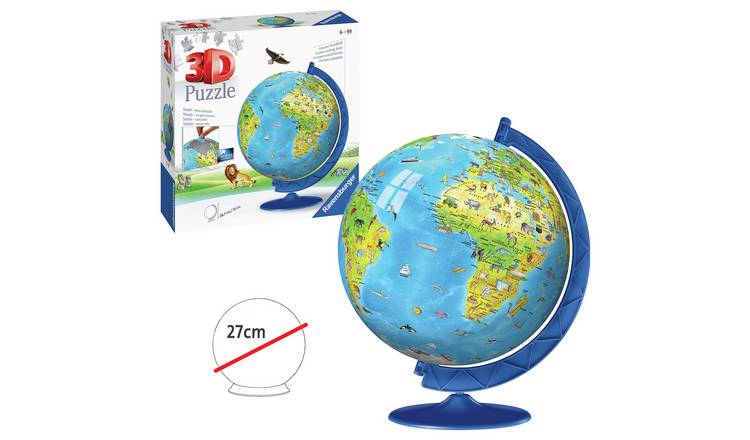 Buy Children s World Map 180 Piece 3D Globe Jigsaws and puzzles Argos