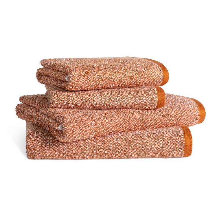 Habitat Marl 4 Piece Towel Bale - Orange 0