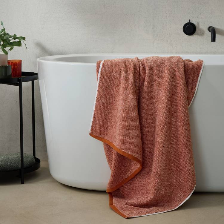 Habitat Marl Bath Sheet - Orange 0