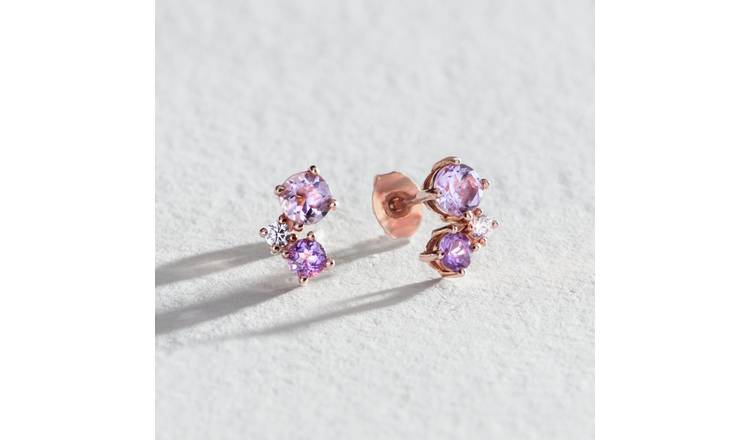 Argos rose gold earrings sale