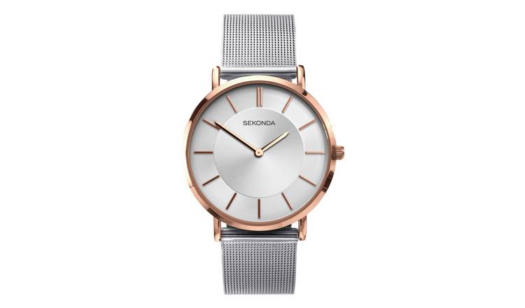 Silver mesh 2024 bracelet watch