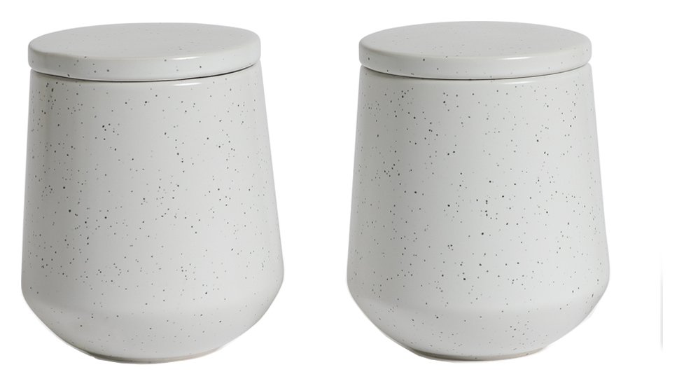 Habitat Addison 2 Piece Storage Canister - White