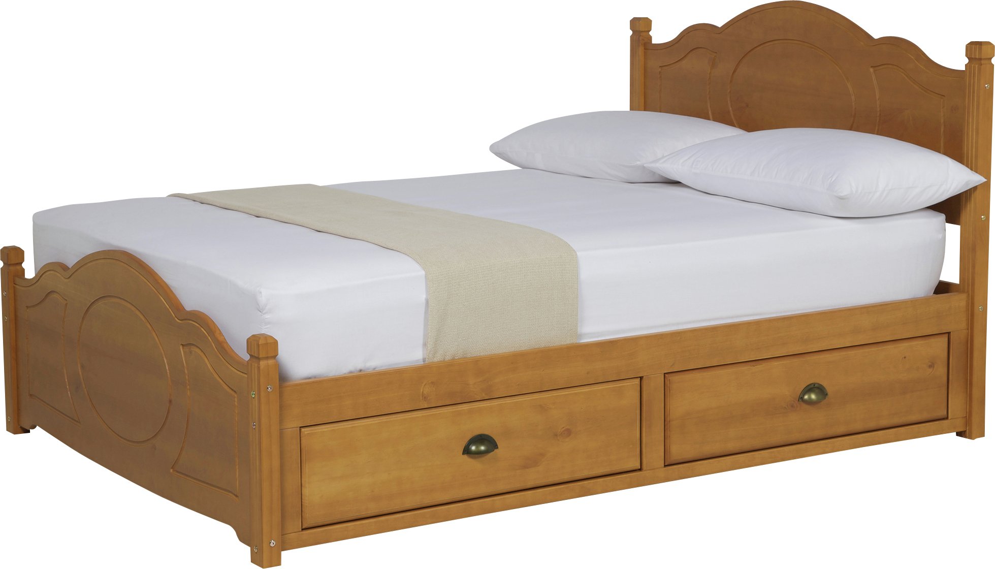 Best Pine Double Bed With Drawers Twin Bed