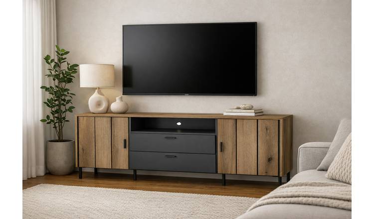 Furniture To Go Arundel 2 Door 2 Drawer TV Unit - Natural