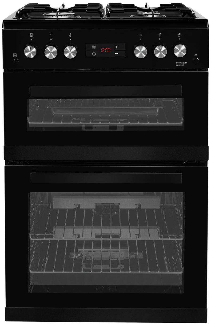 Beko KDG653K 60cm Double Oven Gas Cooker - Black