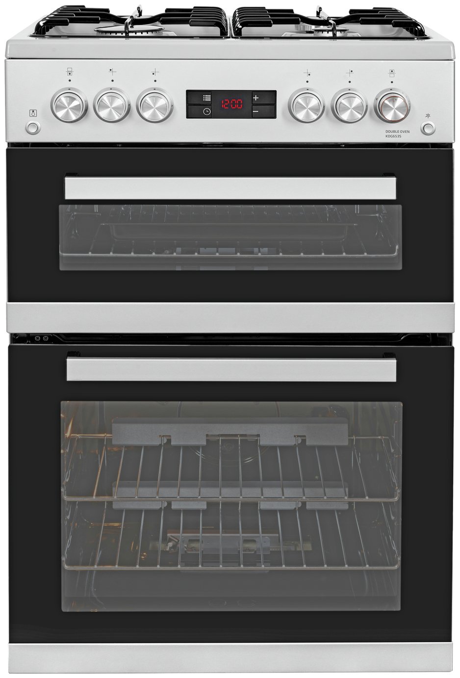 Beko KDG653S 60cm Double Oven Gas Cooker - Silver