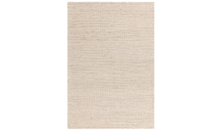 Mega Flooring White Handmade Plain Rug - 160 x 230cm