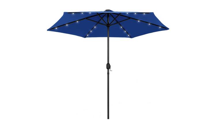 Walplus Polyester Garden Parasol - Azure Blue - 270 x 236 cm