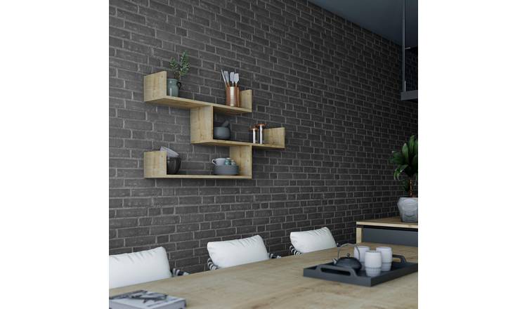 Decortie Tibet Particleboard Floating Wall Shelf - Oak
