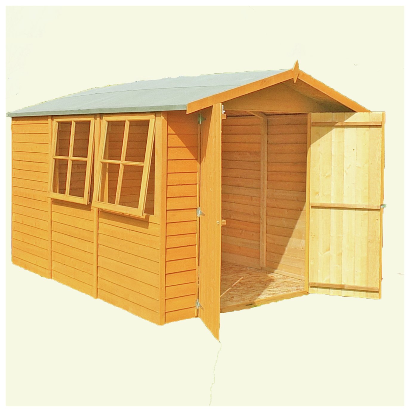 Homewood Wooden 10 X 7ft Overlap Double Door Shed 6707723