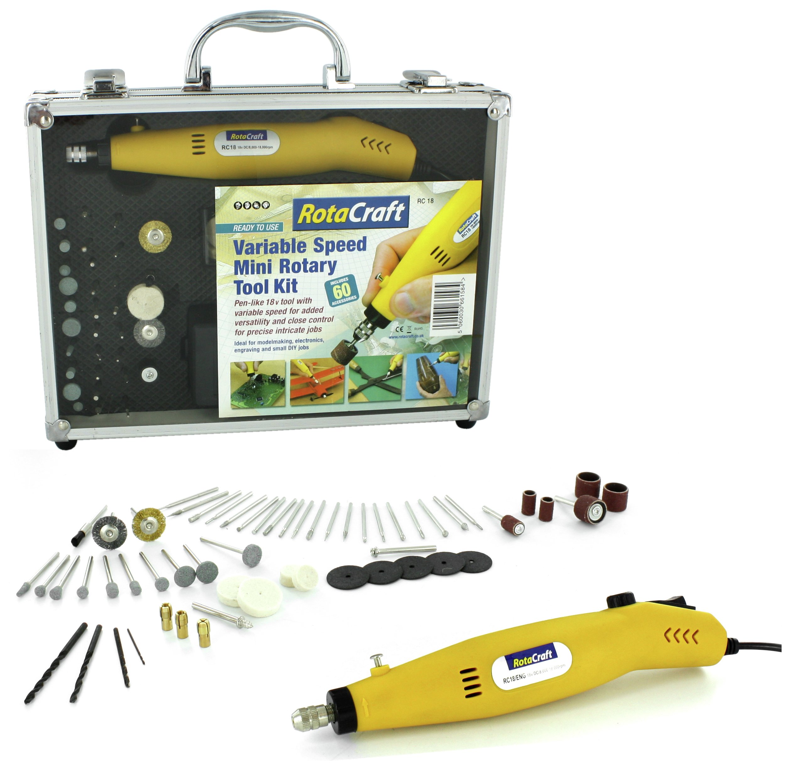 Rotacraft Variable Speed Rotary Tool Kit