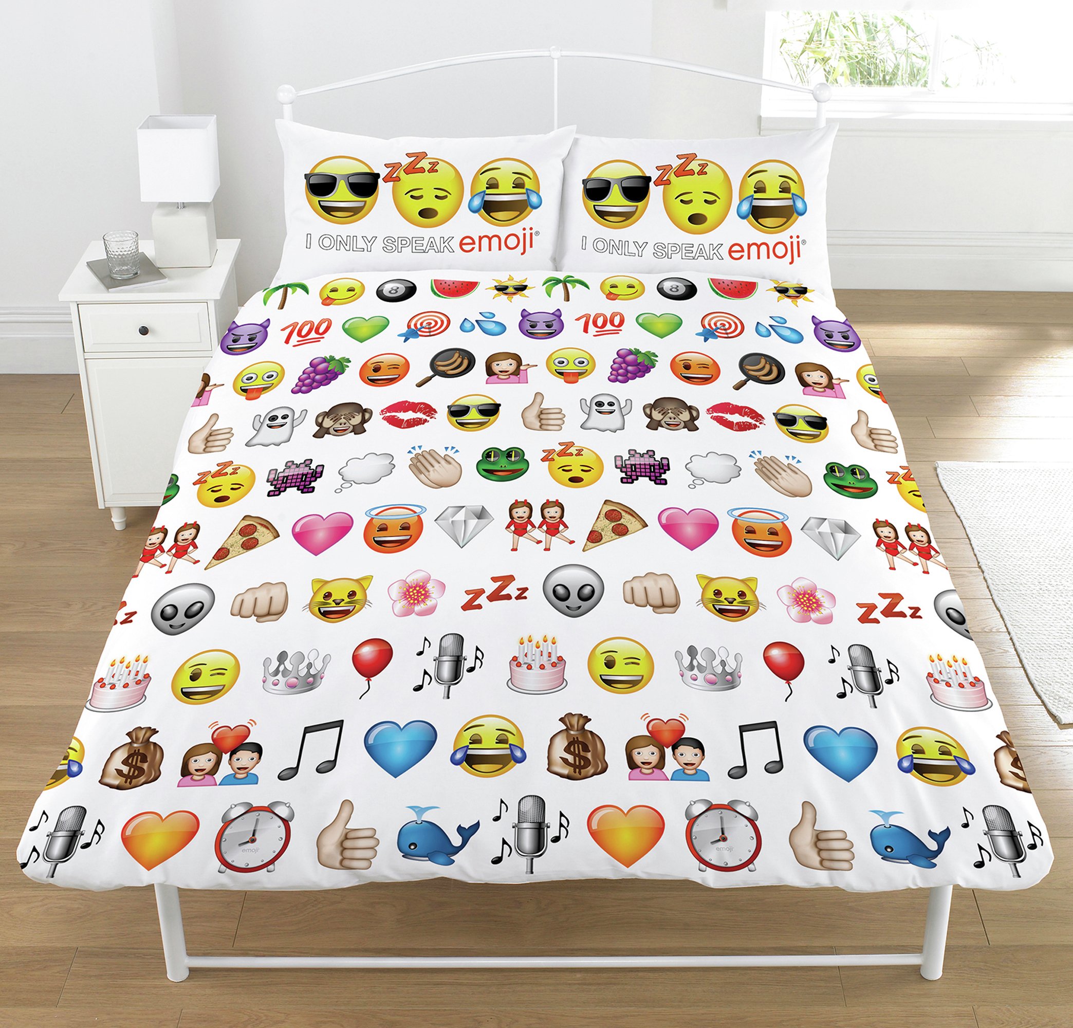 Emoji White Bedding Set - Double.