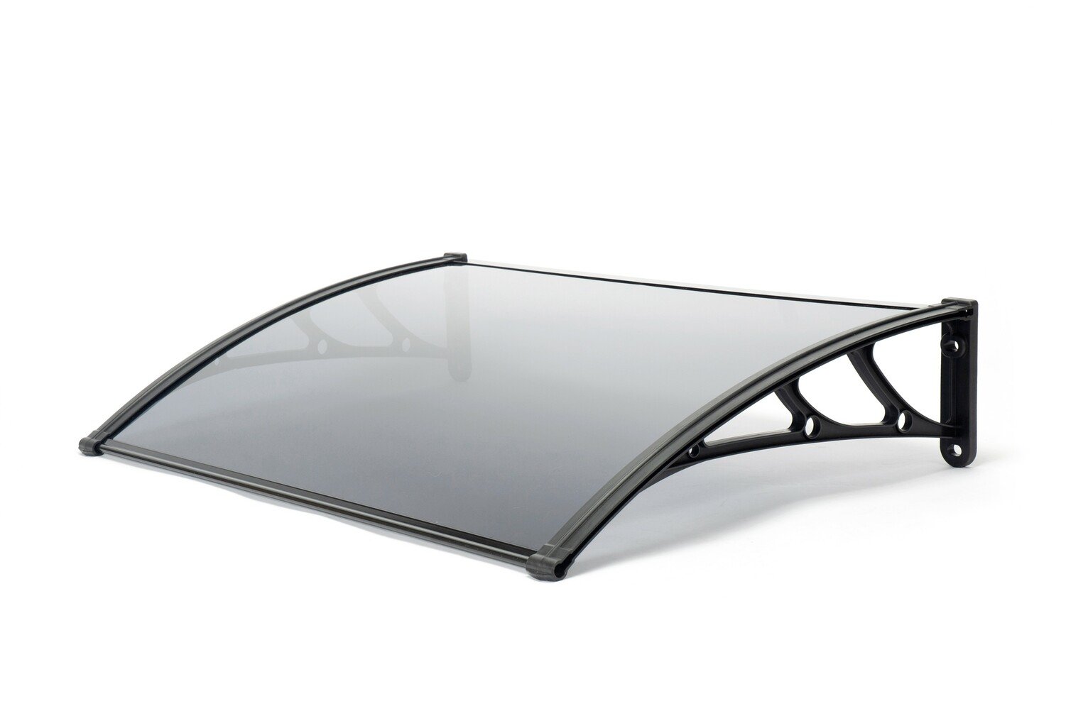 Greenhurst 1m Tinted Door Canopy - Black.