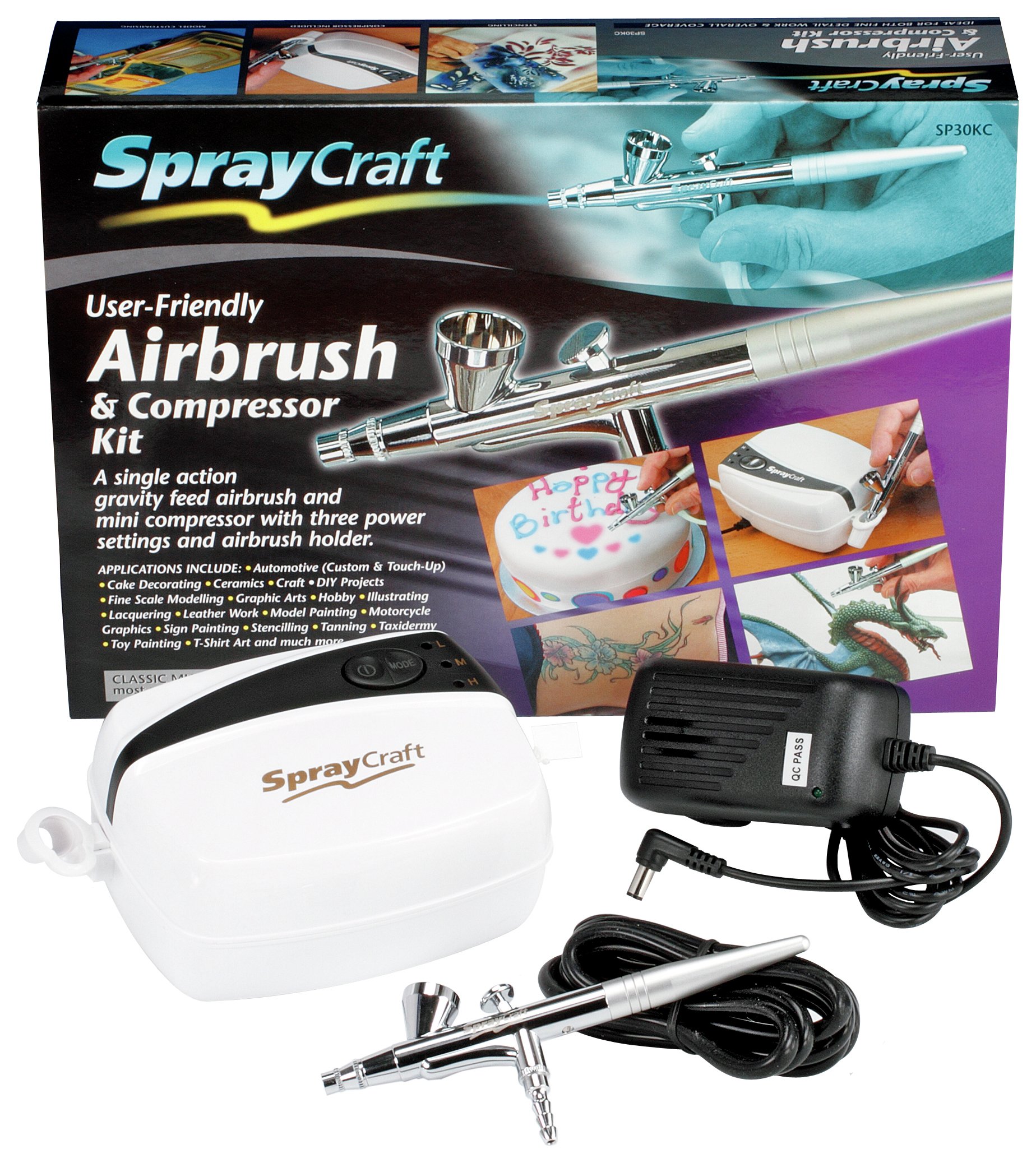 Spraycraft Gravity Feed Airbrush and Compressor Kit. review