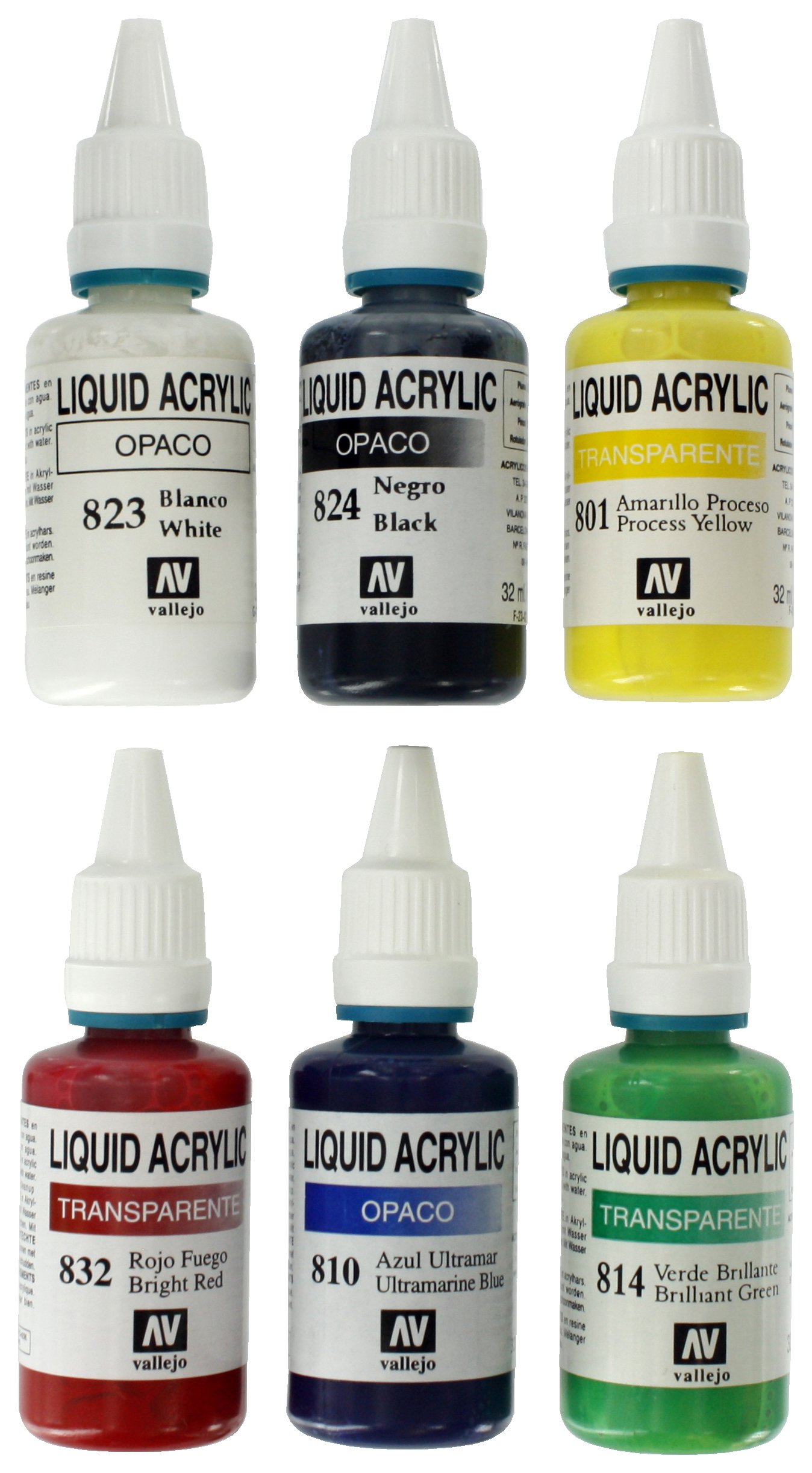 Spraycraft 6 Acrylic 32ml Airbrush Paints