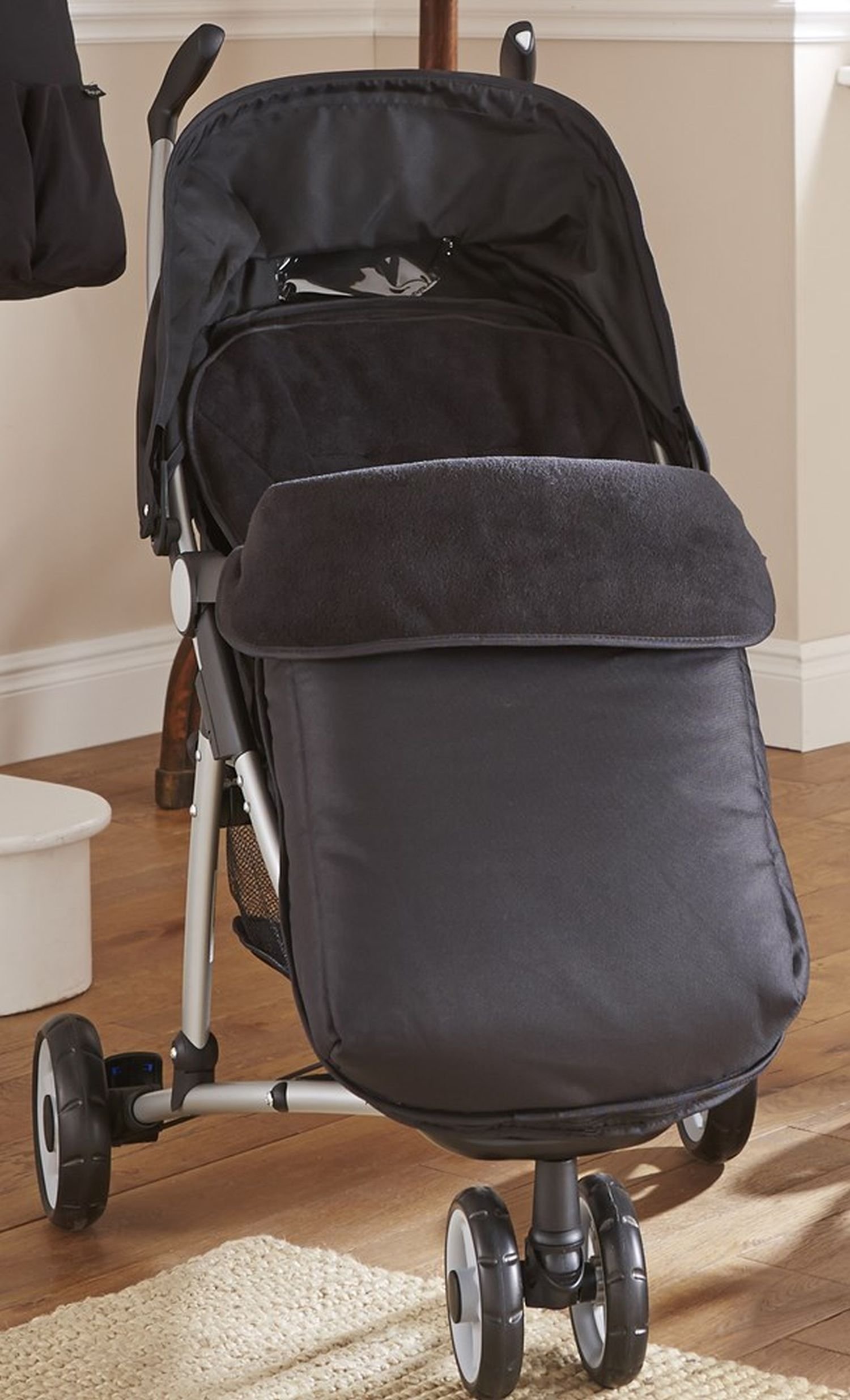 Clair de Lune Black Universal Pushchair Footmuff.