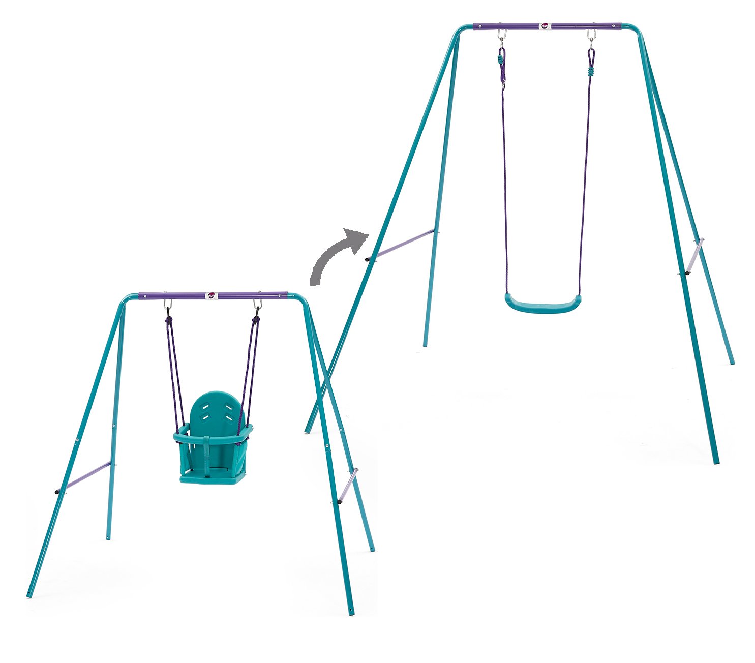 Plum 2 in 1 Toddler and Kids Garden Swing - Purple and Teal