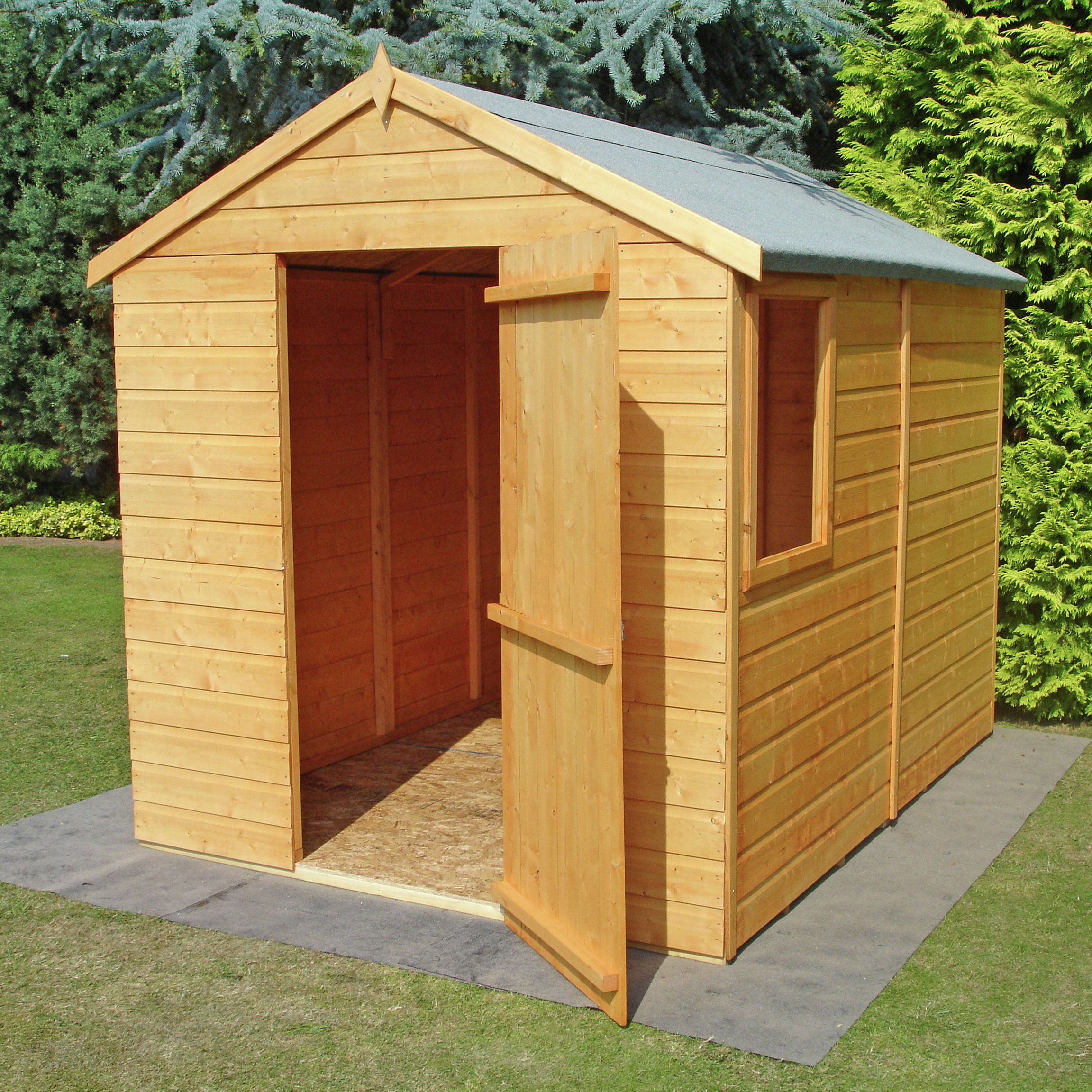 Homewood Durham Shiplap Wooden Shed 8 x 6ft