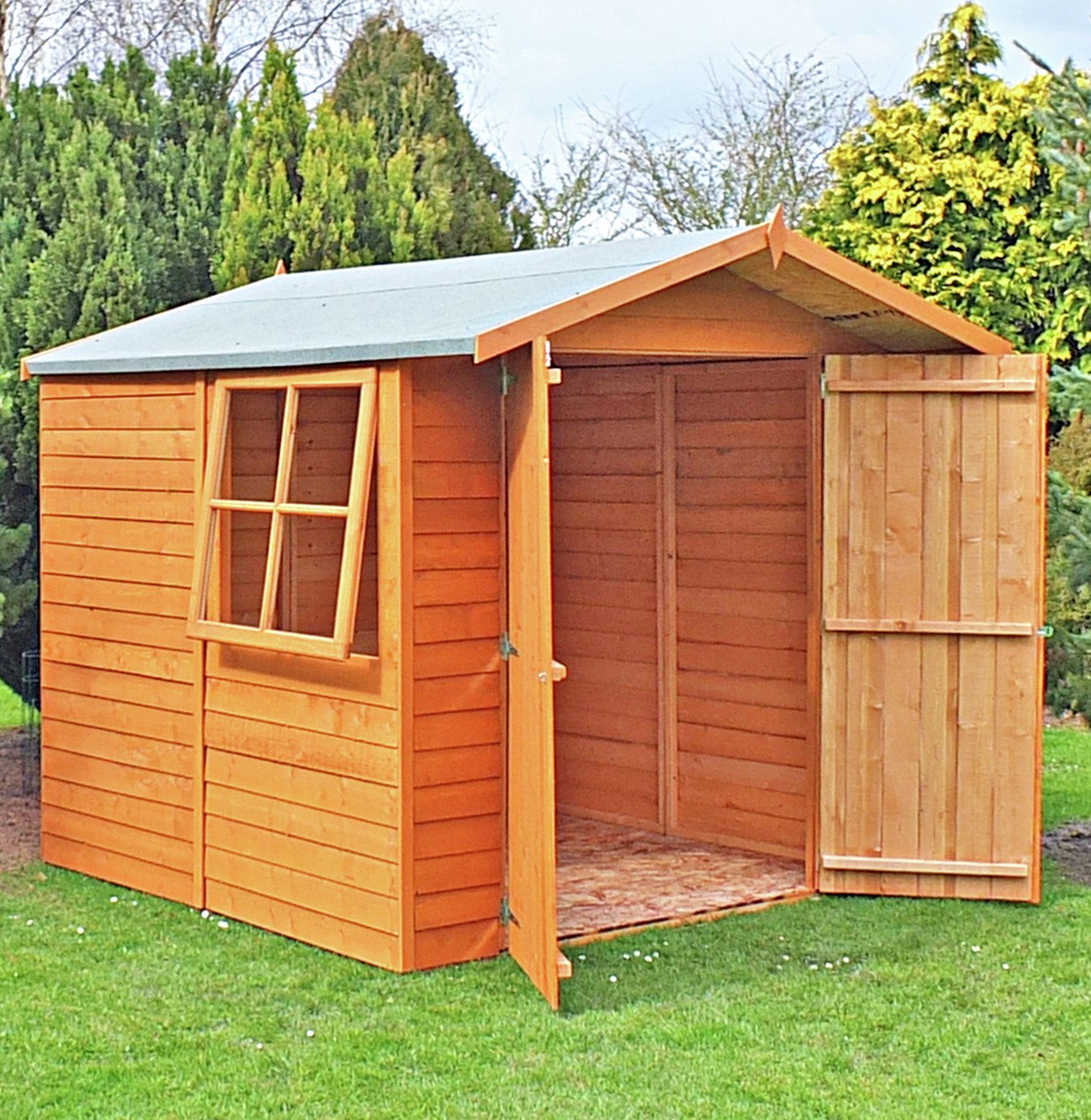 Homewood Overlap Double Door Wooden Shed 7 x 7ft. at Argos Reviews