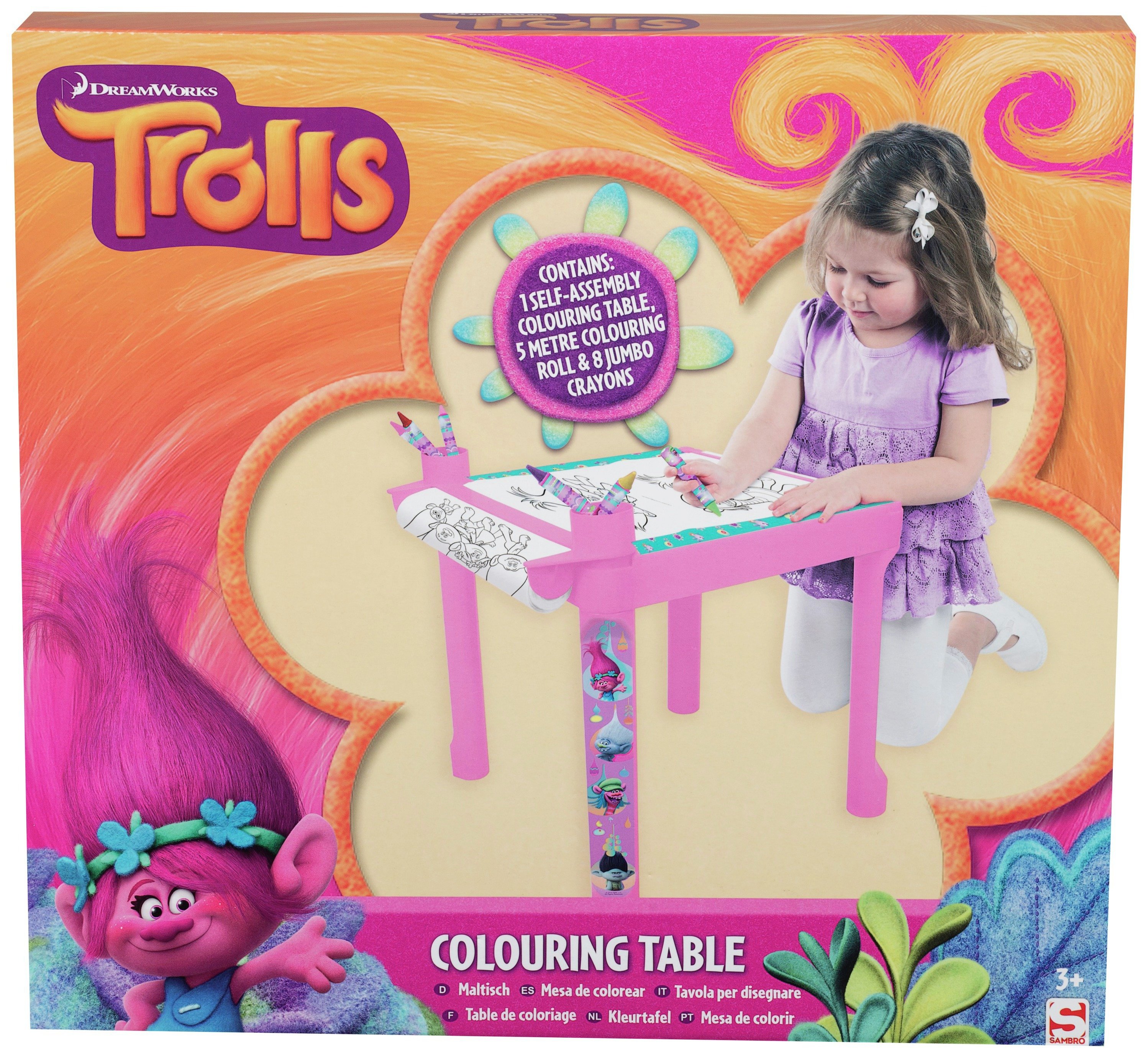 Trolls Colouring Table