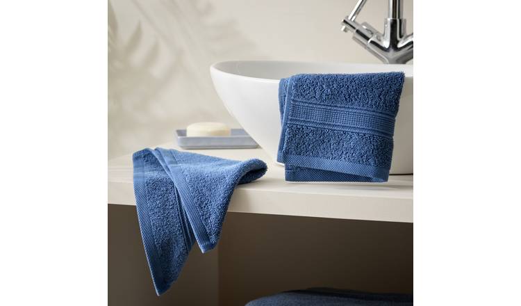 Habitat Supersoft 2 Pack Face Cloth - Denim