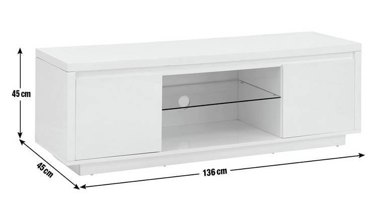 White gloss deals tv unit argos