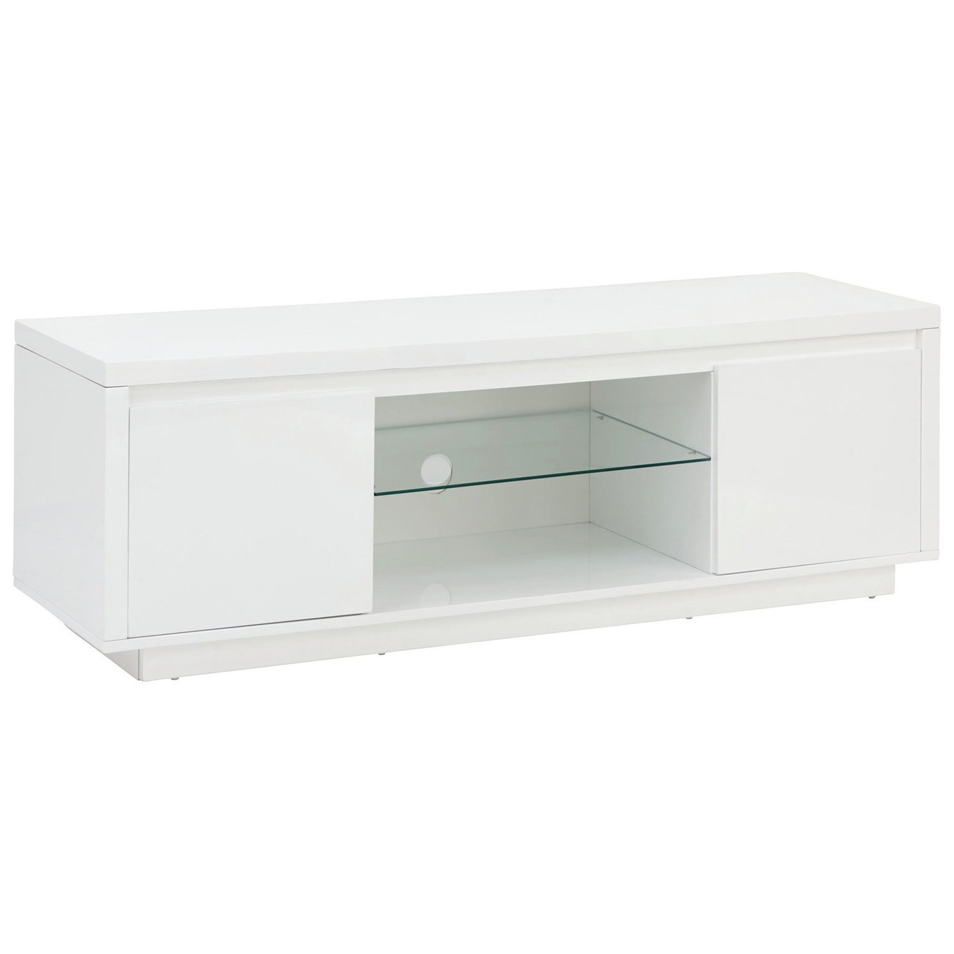 Polar 2 Door Large TV Unit - White Gloss