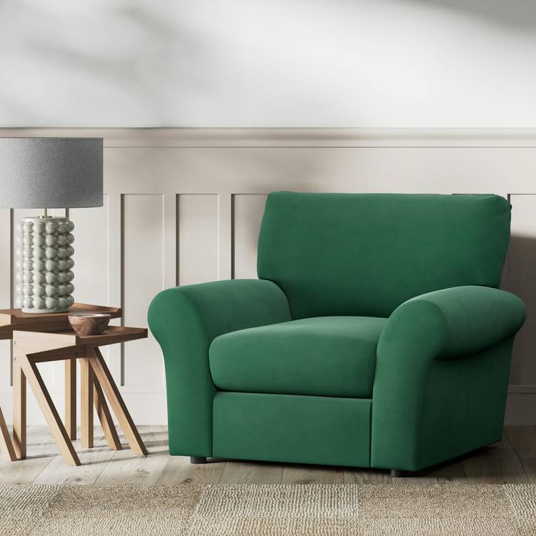 Habitat Molton Fabric Armchair - Green 0