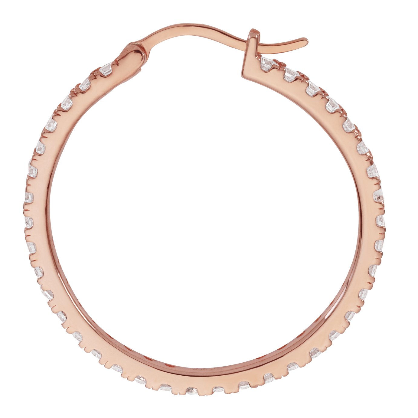 Revere 9ct Rose Gold Plated Sterling Silver Hoop Earrigs Review