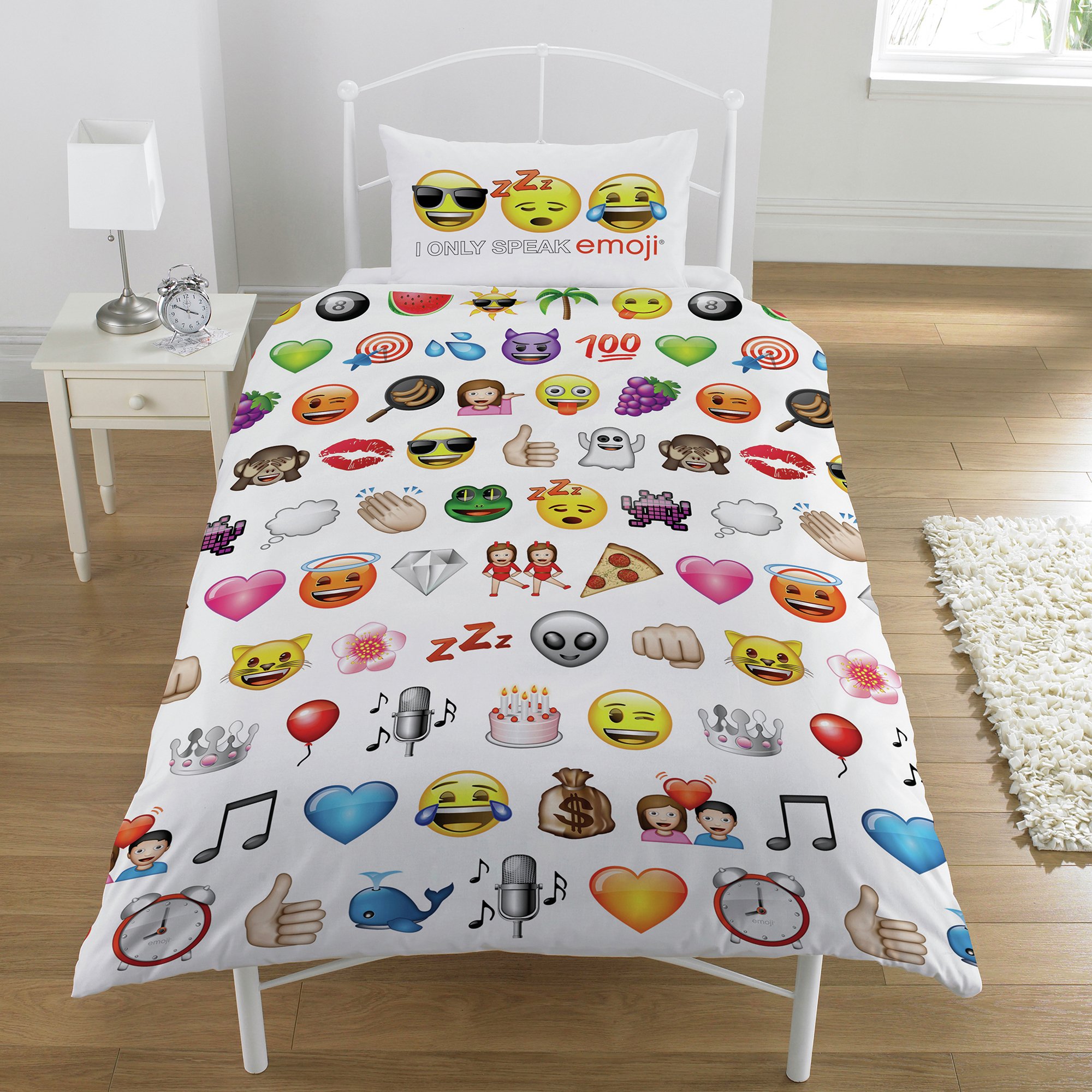 Emoji White Bedding Set - Single.