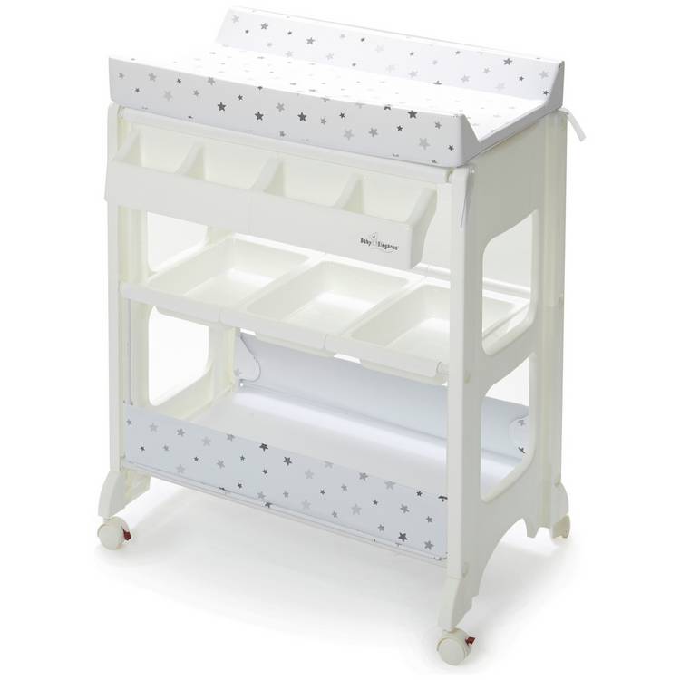Baby Elegance Bath Changing Unit - Grey Star 0