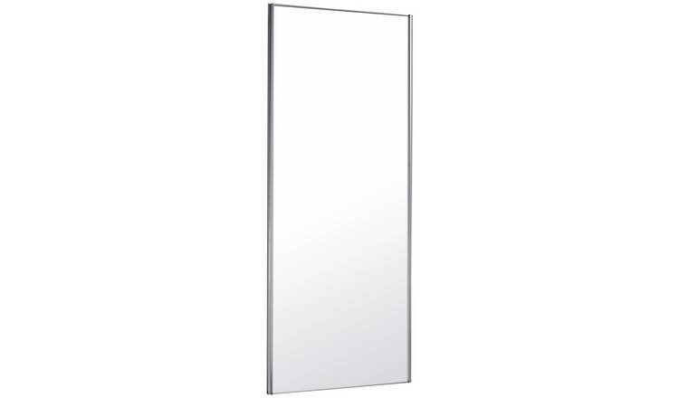 Buy Sliding Wardrobe Door W61mm Silver Frame Mirror Sliding