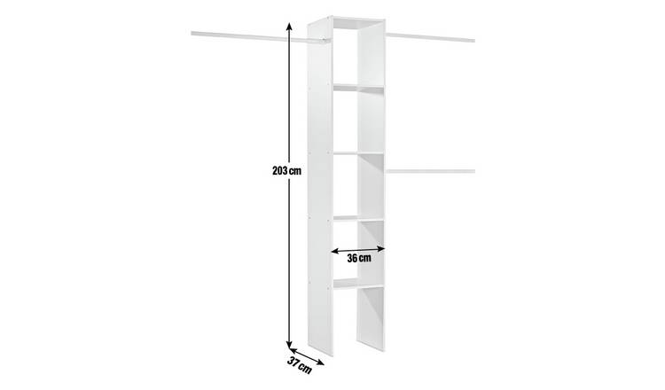 Spacepro interior wardrobe storage unit deals white