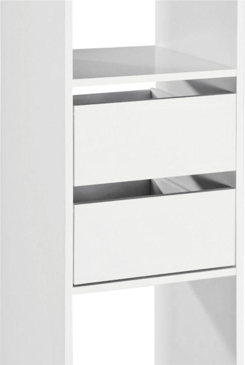 Spacepro Basix Twin Drw Pack for Sliding Wardrobes - White