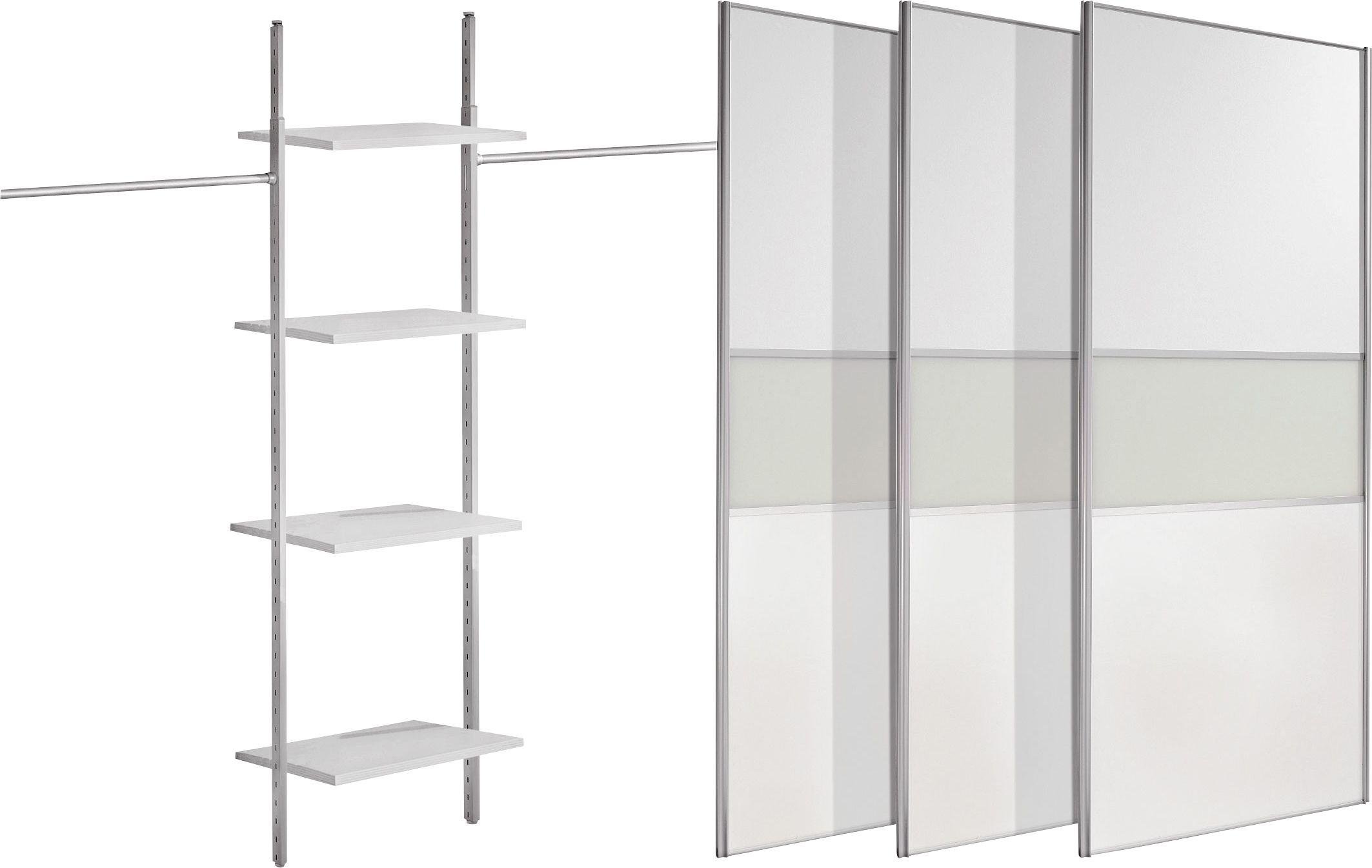 Sliding Doors and track W1778 Arctic White Glass   Storage