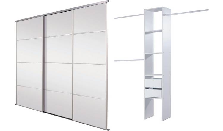 Buy Sliding Doors Track W2236 Silverframe Split Mirror Storage