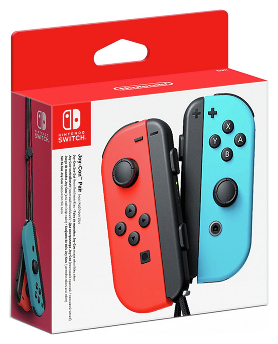 Buy Nintendo Switch Joy-Con Controller Pair - Neon Red  Blue | Nintendo  Switch controllers | Argos