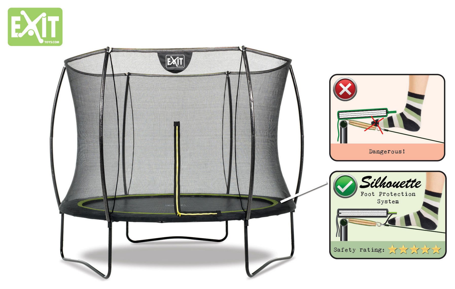 EXIT 8ft Black Edition Trampoline with Enclosure Review