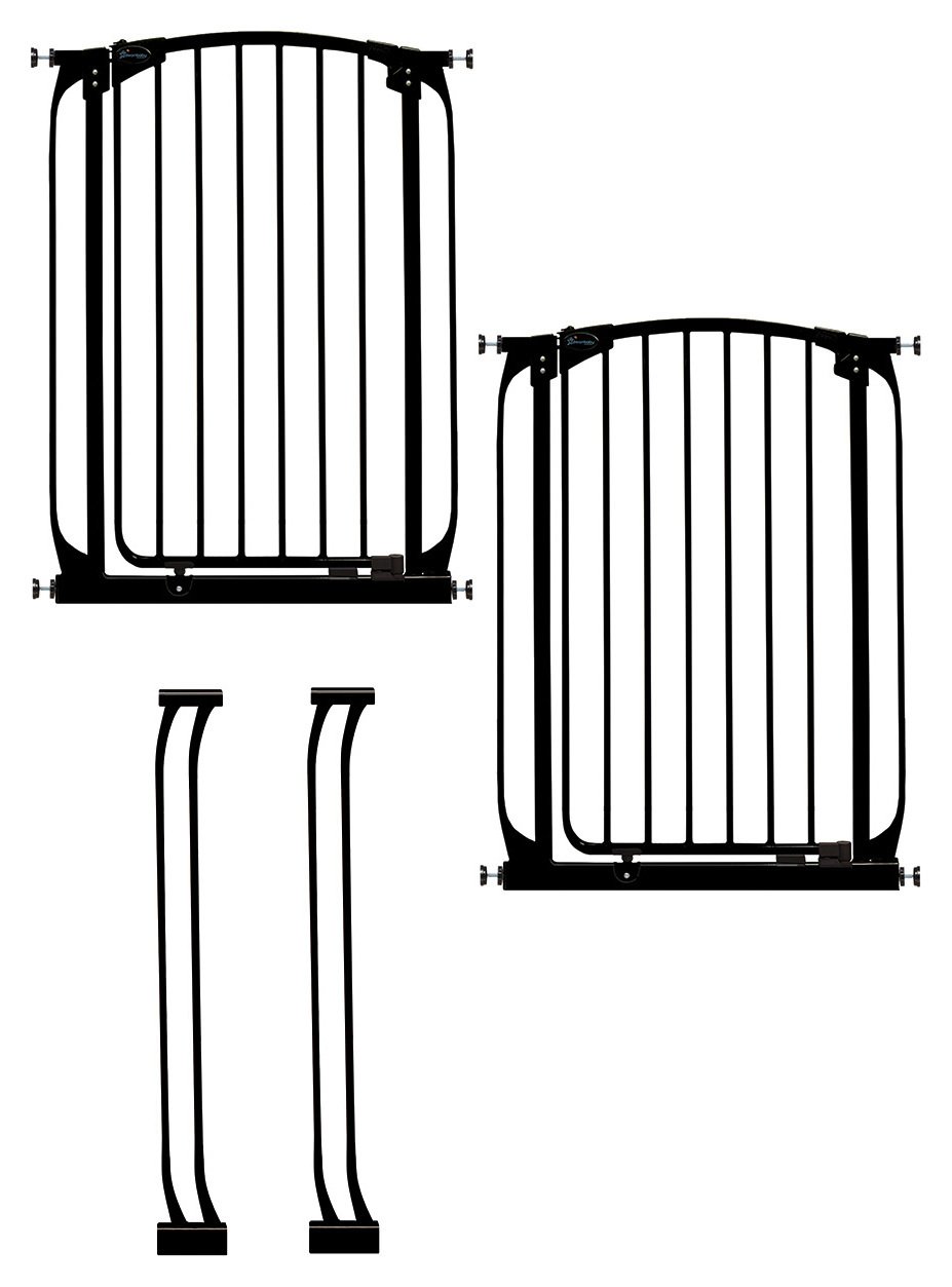 Dreambaby Chelsea Tall Auto-Close Black Gates & Extensions