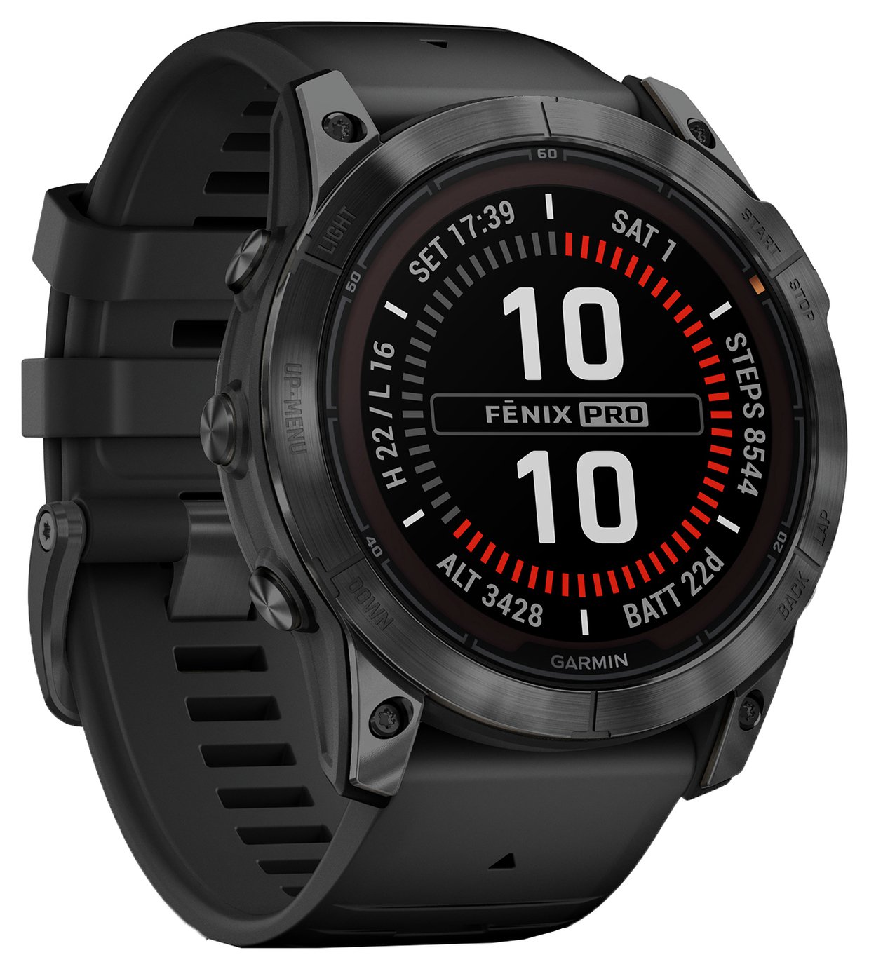 Garmin fenix 7X Pro Solar Glass Smart Watch - Black