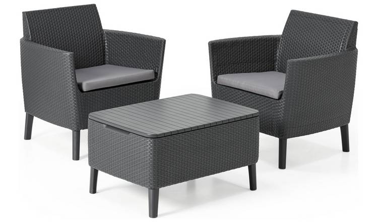 Buy Keter Salemo 2 Seater Plastic Garden Bistro Set Grey Patio sets Argos