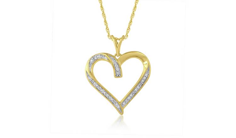 Argos gold store heart necklace