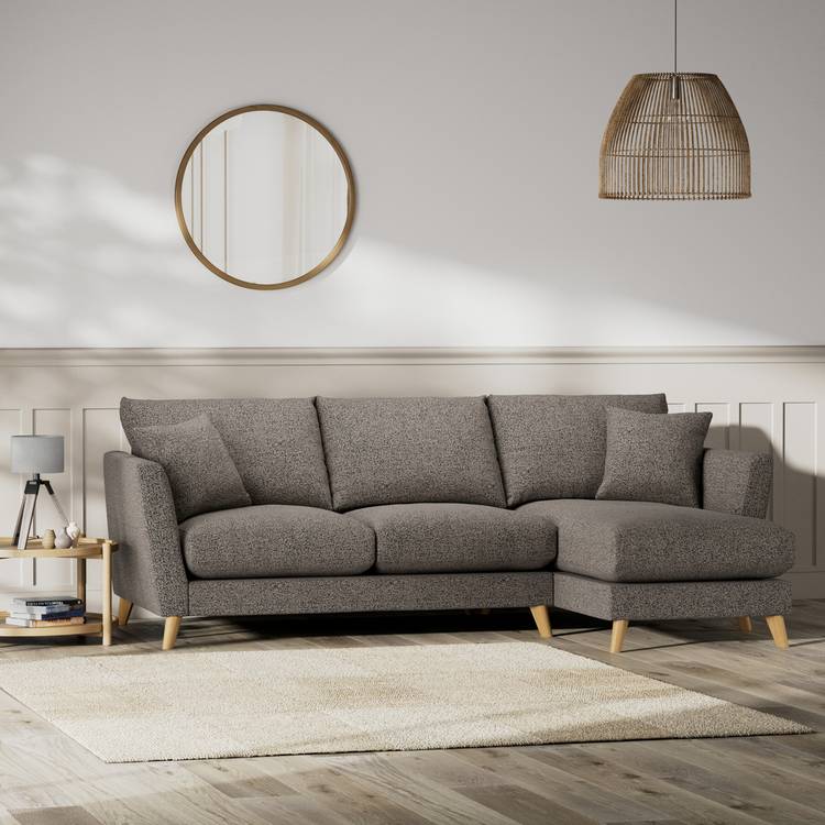 Habitat Lomond Right Hand Corner Sofa - Charcoal - Ash Leg 0