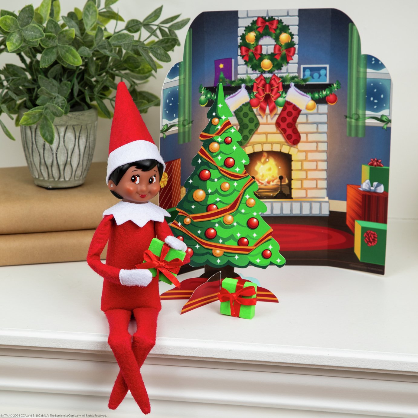 50 Fifty Elf Yourself Photo Props Kit - Accessori Natalizi Per Foto Divertenti Con Cornice, Orecchie E Barbe Da Elfo