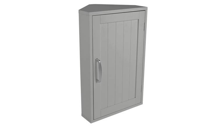 Argos Home Tongue & Groove Corner Wall Cabinet - Grey