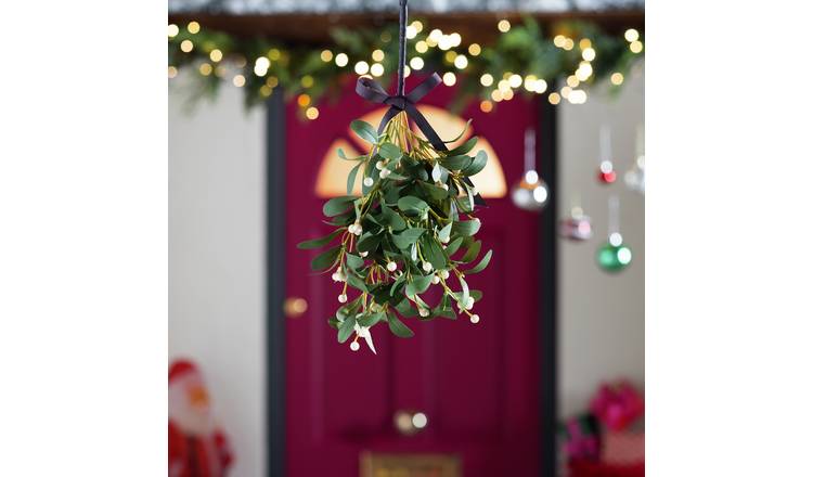 Habitat Green Faux Mistletoe Pick Christmas Decoration