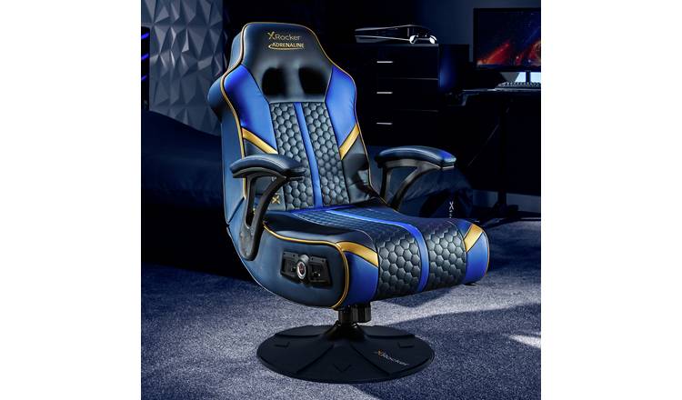 X Rocker Adrenaline V3 2.1 Bluetooth Audio Gaming Chair Blue