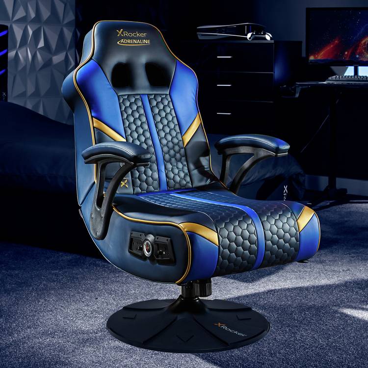 X Rocker Adrenaline V3 2.1 Bluetooth Audio Gaming Chair Blue 0