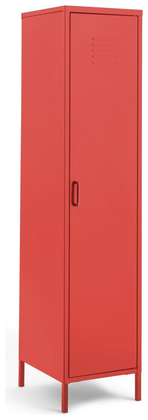 Habitat Tall 1 Door 4 Shelf Locker -Red